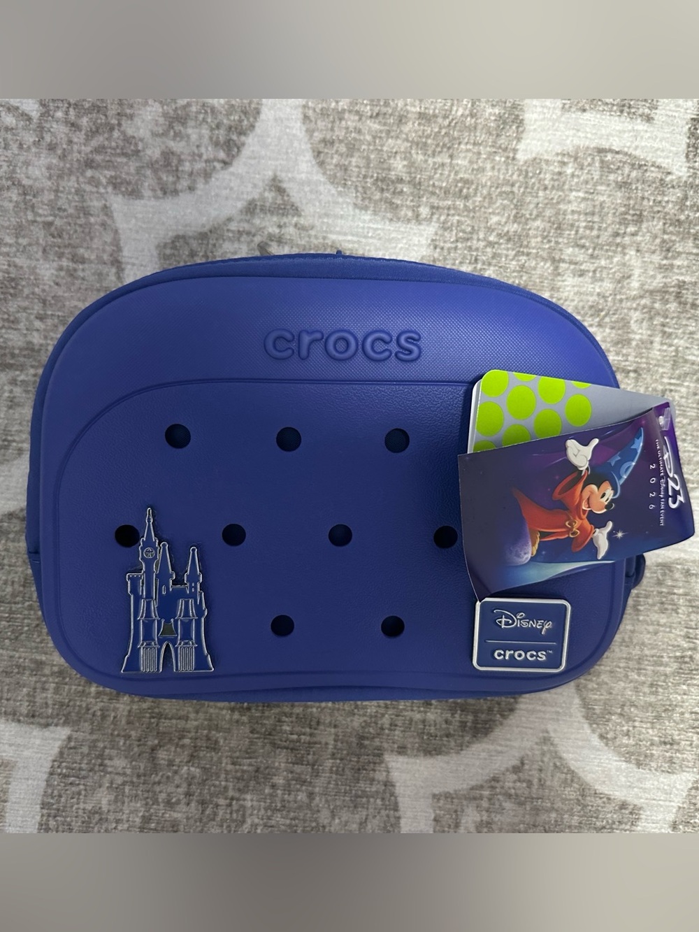 2026 Disney D23 Exclusive Limited Edition Blue Crocs Crossbody Bag NWT